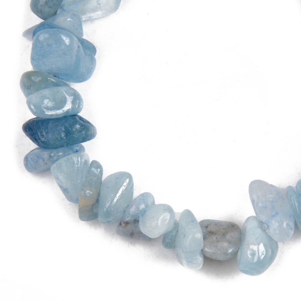 Bracciale in chips di Acquamarina - Equilibrio e serenità - Clorophilla Shop