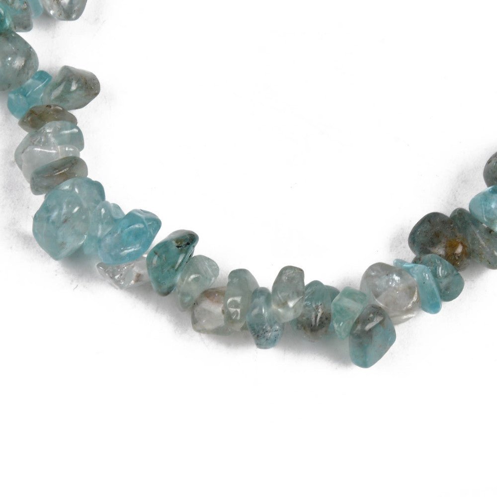 Bracciale in chips di Apatite - Motivazione, creatività e riequilibrio energetico - Clorophilla Shop