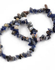 Bracciale in chips di Sodalite - Chiarezza mentale, equilibrio emotivo e intuizione - Clorophilla Shop