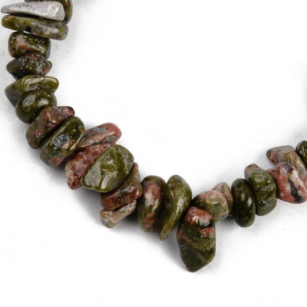 Bracciale in chips di Unakite - Bilanciamento emozionale e spirituale - Clorophilla Shop