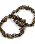 Bracciale in chips di Unakite - Bilanciamento emozionale e spirituale - Clorophilla Shop