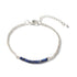 Bracciale in Lapislazzuli Naturale Sfaccettato con Catena in Acciaio Inossidabile - Clorophilla Shop