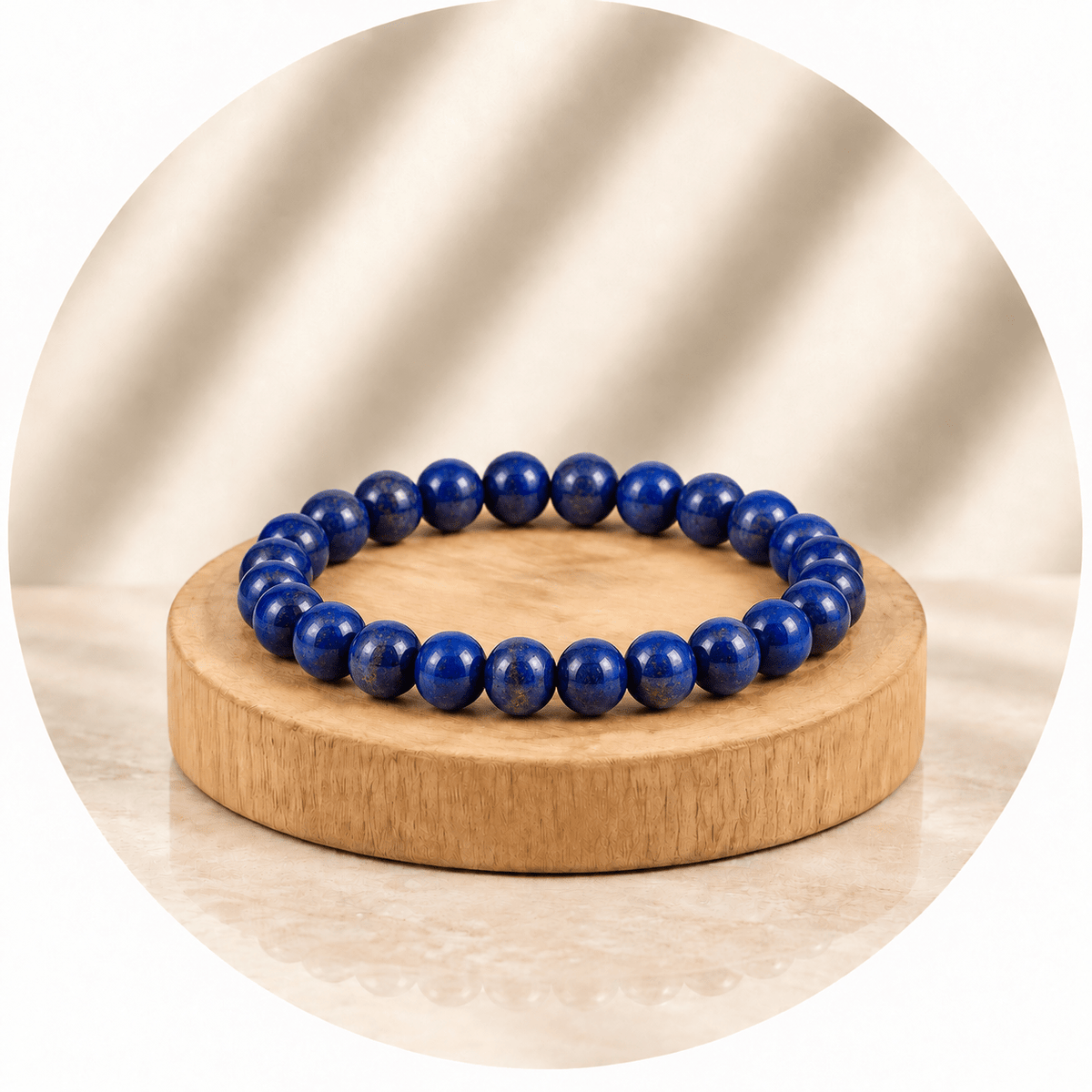 BRACCIALE IN LAPISLAZZULI - Saggezza, comunicazione e intuizione - Clorophilla Shop