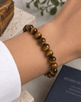 BRACCIALE IN OCCHIO DI TIGRE - Coraggio, forza e protezione - Clorophilla Shop