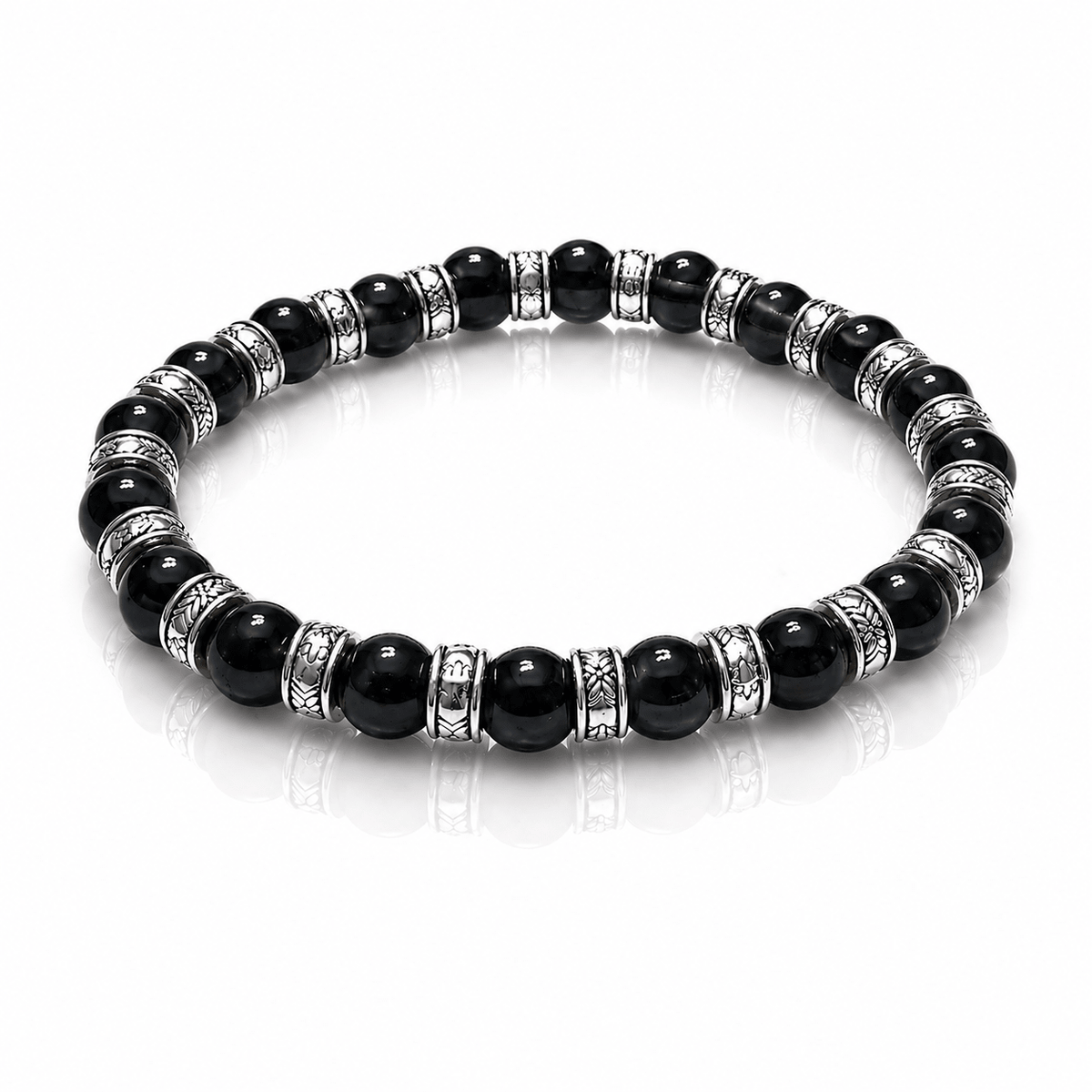 Bracciale in Ossidiana Elastico New Design – Protezione introspezione - Clorophilla Shop