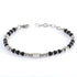BRACCIALE IN OSSIDIANA NERA E ACCIAIO INOX - Protezione energetica - Clorophilla Shop
