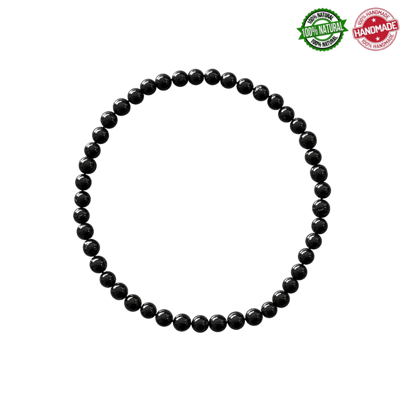 BRACCIALE IN OSSIDIANA NERA - Scudo energetico - Clorophilla Shop