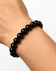 BRACCIALE IN OSSIDIANA NERA - Scudo energetico - Clorophilla Shop