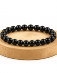 BRACCIALE IN OSSIDIANA NERA - Scudo energetico - Clorophilla Shop