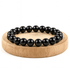 BRACCIALE IN OSSIDIANA NERA - Scudo energetico - Clorophilla Shop