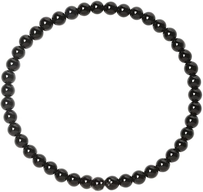 BRACCIALE IN OSSIDIANA NERA - Scudo energetico - Clorophilla Shop