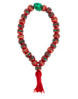 Bracciale in osso di Yak rosso decorato - Purezza, forza e coraggio - Clorophilla Shop