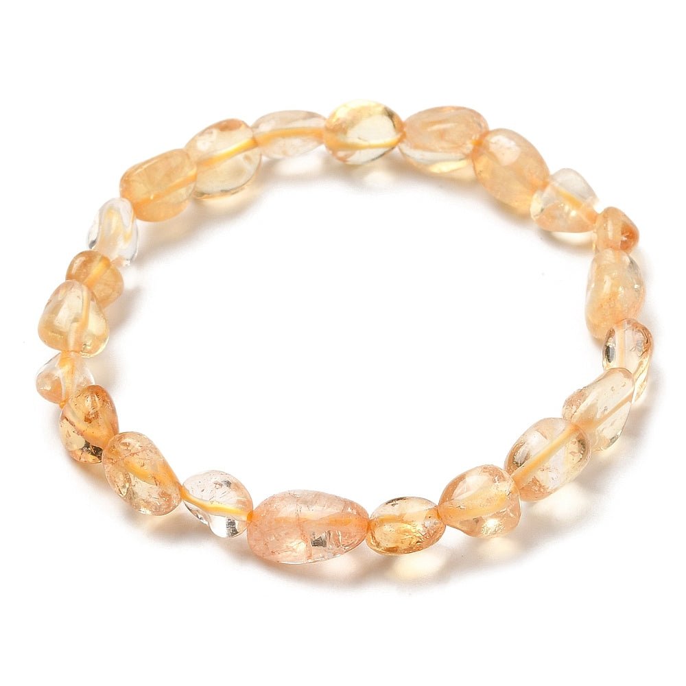 Bracciale in Pepite di Citrino Naturale – Abbondanza e Positività - Clorophilla Shop