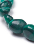 BRACCIALE IN PEPITE DI MALACHITE NATURALE - Trasformazione e Autoconsapevolezza - Clorophilla Shop