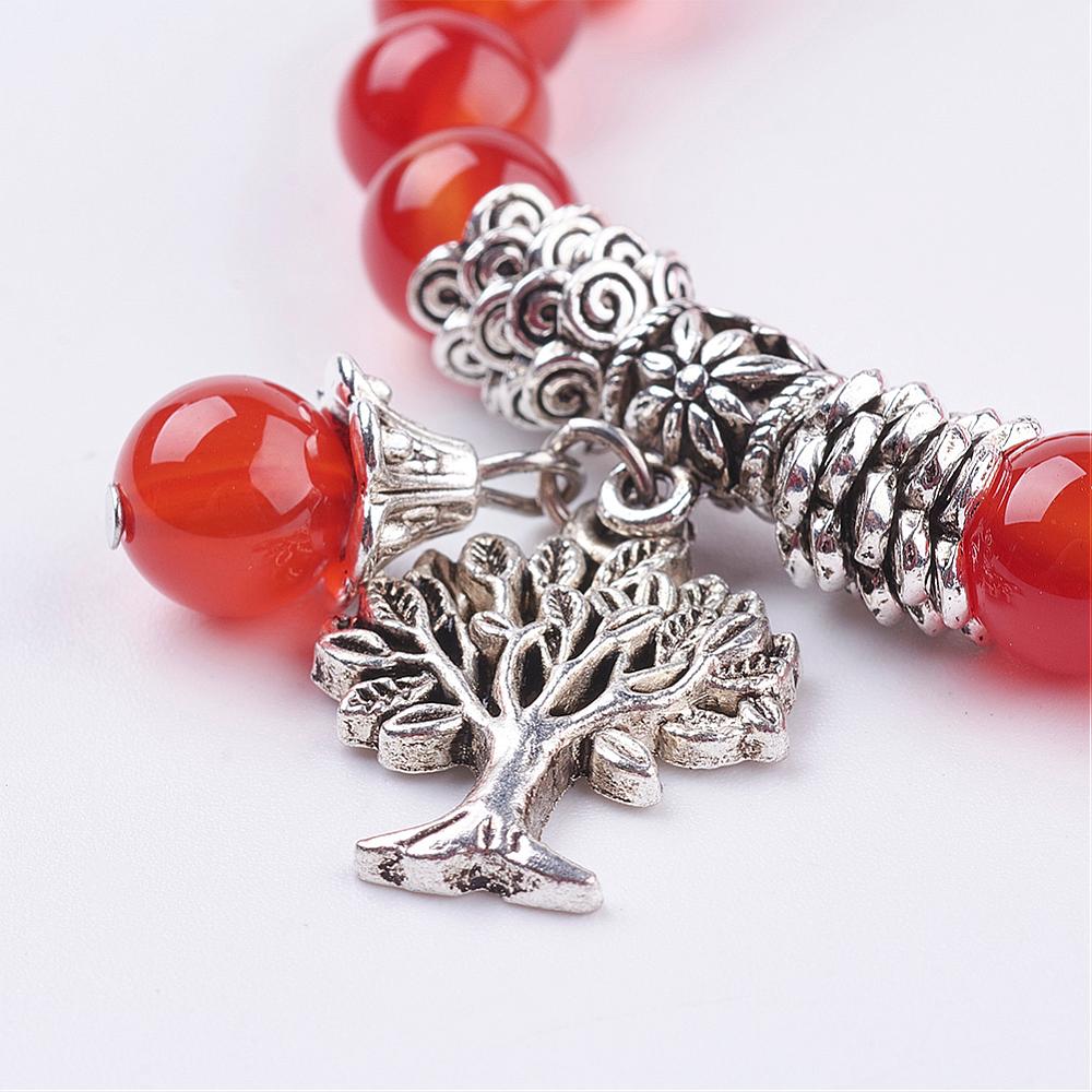 Bracciale in Pietra Corniola con albero della vita - Clorophilla Shop