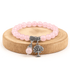 BRACCIALE IN QUARZO ROSA CON ALBERO DELLA VITA - Amore e armonia - Clorophilla Shop