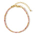 BRACCIALE IN RODOCROSITE e ottono placcato oro - Pietra del cuore - Clorophilla Shop