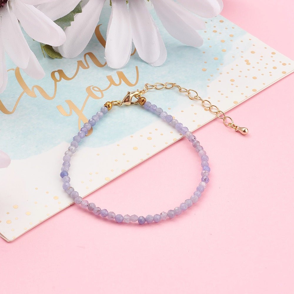 Bracciale in Tanzanite sfaccettato - Trasformazione e crescita interiore - Clorophilla Shop