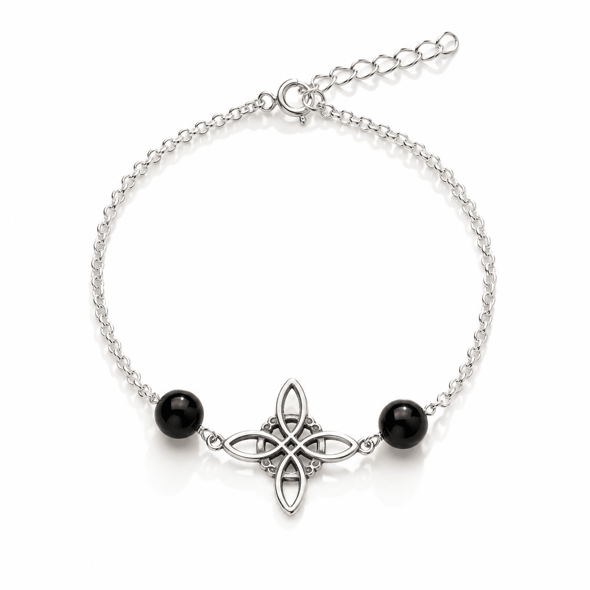 Bracciale Nodo della Strega in Argento 925 – Protezione e Intuizione - Clorophilla Shop