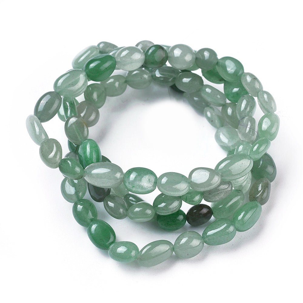 BRACCIALE PEPITE IN AVVENTURINA VERDE - Fortuna e crescita - Clorophilla Shop