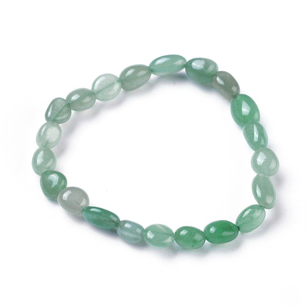 BRACCIALE PEPITE IN AVVENTURINA VERDE - Fortuna e crescita - Clorophilla Shop