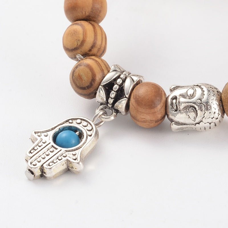 Bracciale portafortuna amuleto mano di Fatima - Clorophilla Shop