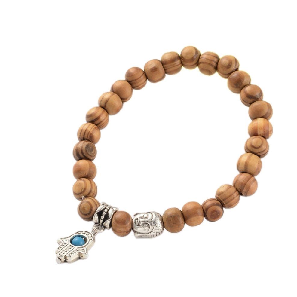 Bracciale portafortuna amuleto mano di Fatima - Clorophilla Shop