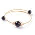 BRACCIALE RIGIDO IN OSSIDIANA NERA - Scudo energetico - Clorophilla Shop