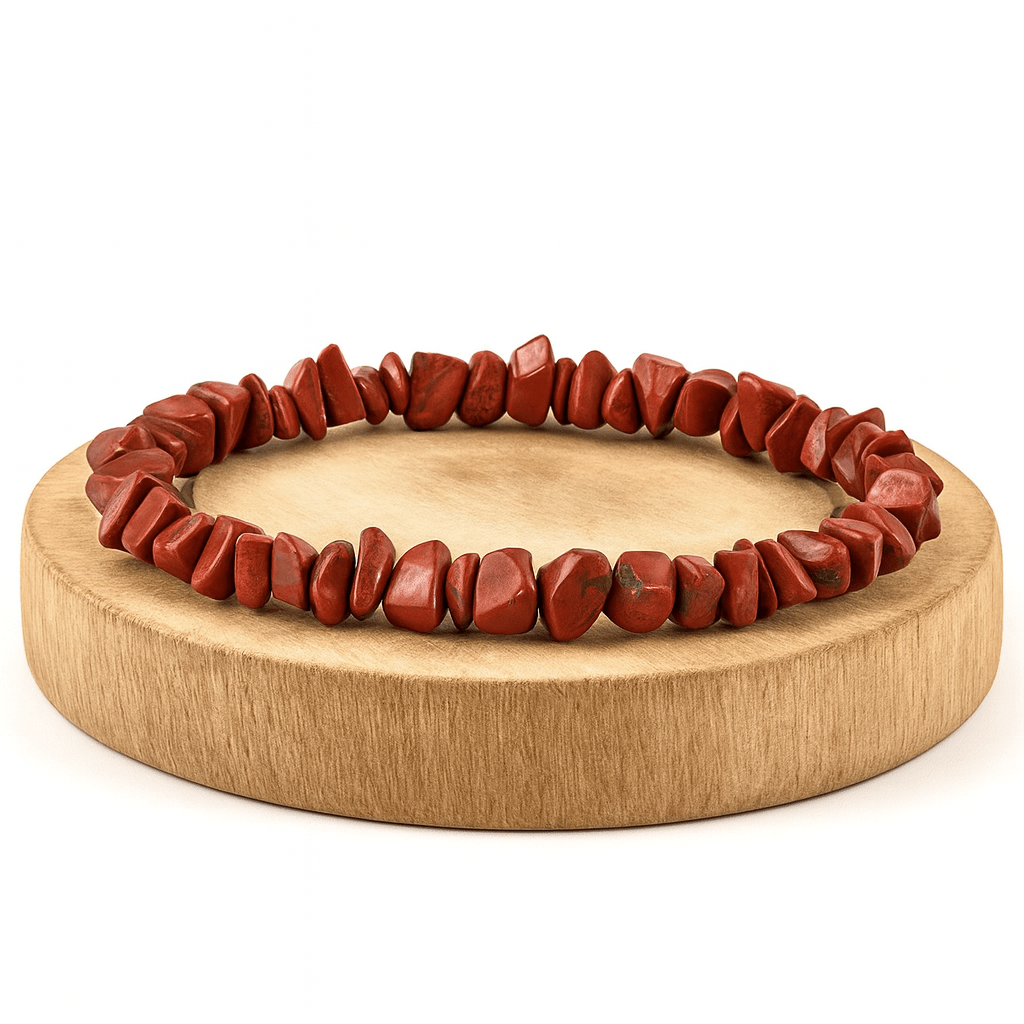 BRACCIALE SCAGLIE IN DIASPRO ROSSO - Forza e vitalità - Clorophilla Shop