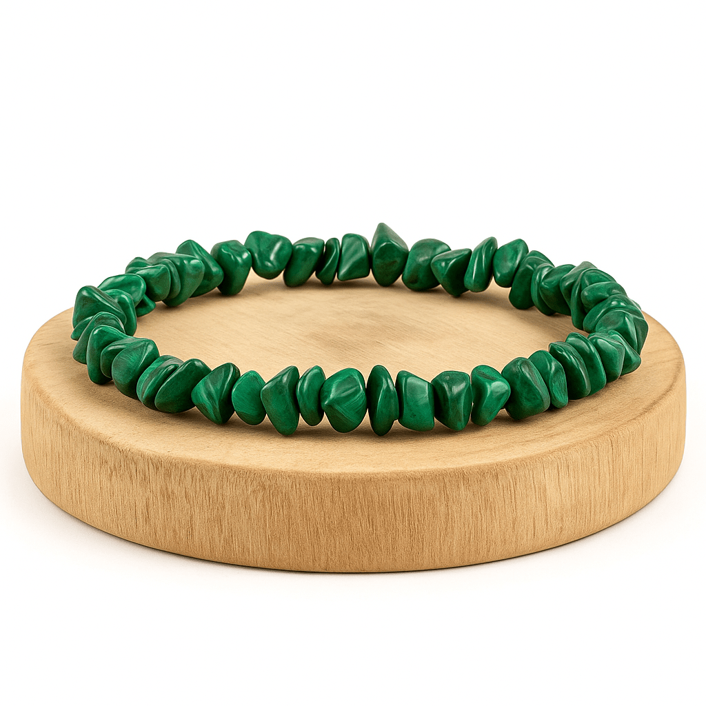 BRACCIALE SCAGLIE IN MALACHITE - Trasformazione e crescita personale - Clorophilla Shop