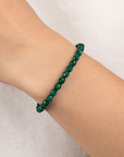 BRACCIALE SFACCETTATO IN MALACHITE - Trasformazione e crescita personale - Clorophilla Shop