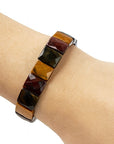 BRACCIALE SFACCETTATO IN OCCHIO DI TIGRE - Coraggio, forza e protezione - Clorophilla Shop