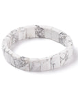 Bracciale sfaccettato in Pietra Howlite - PAZIENZA E COMUNICAZIONE SERENA - Clorophilla Shop