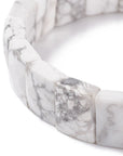 Bracciale sfaccettato in Pietra Howlite - PAZIENZA E COMUNICAZIONE SERENA - Clorophilla Shop