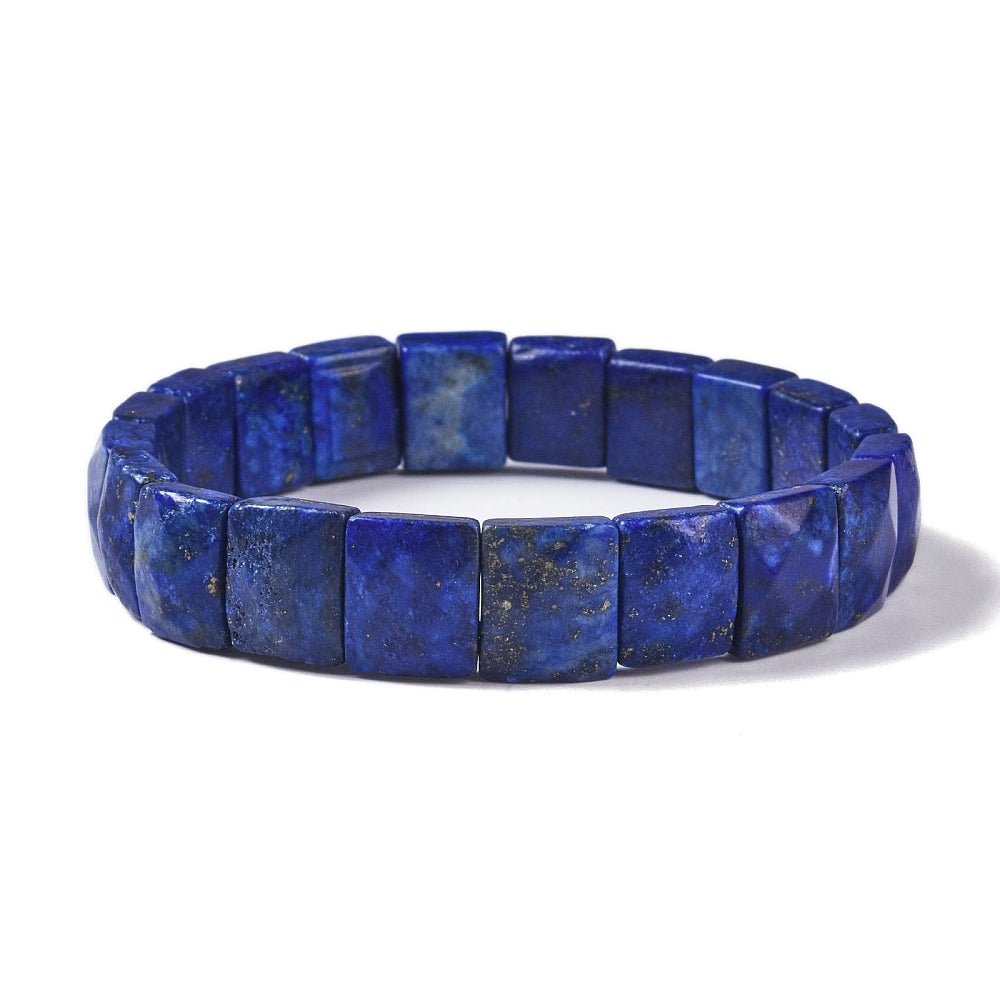 Bracciale sfaccettato in Pietra Lapislazzuli - LUCIDITÀ MENTALE E INTUIZIONE - Clorophilla Shop