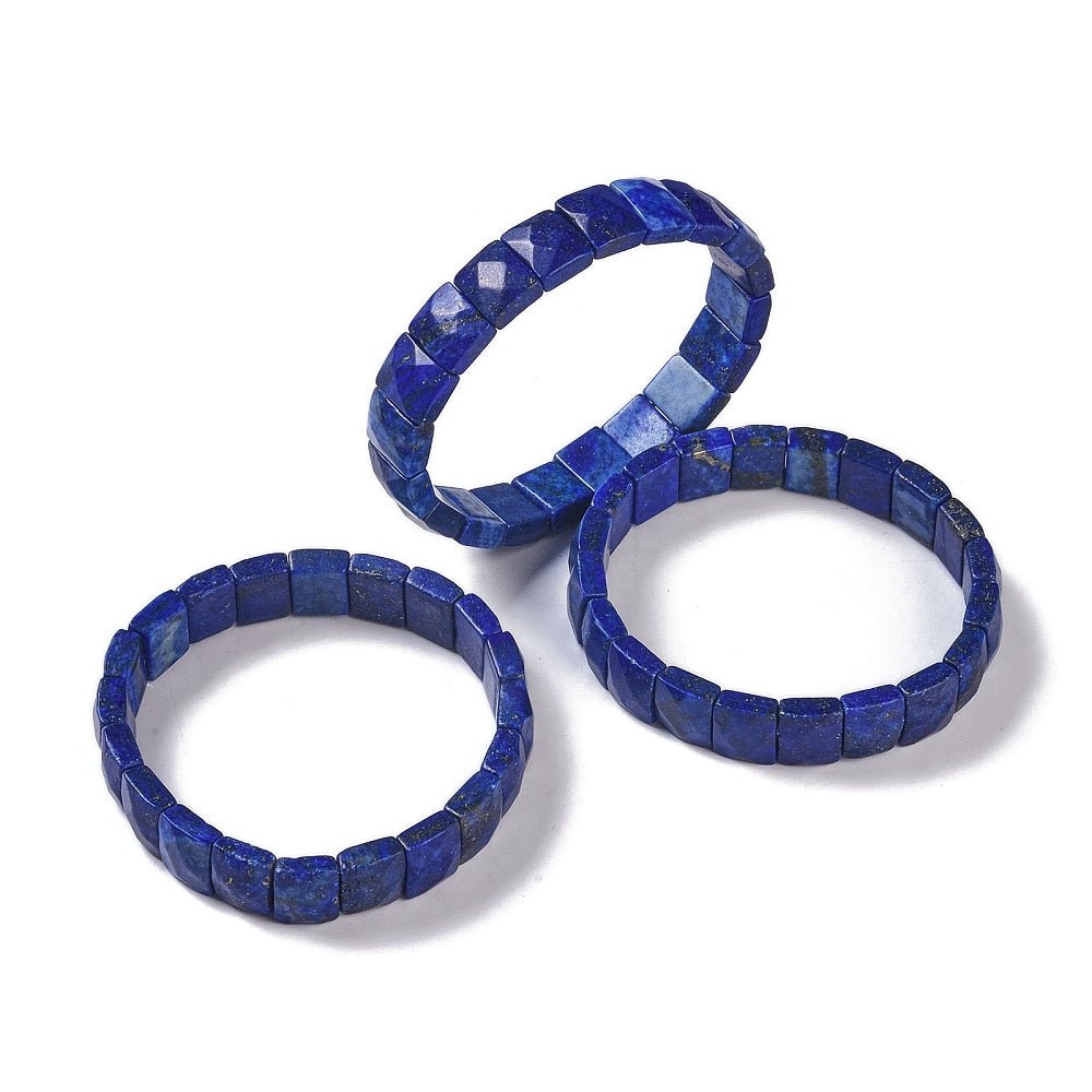 Bracciale sfaccettato in Pietra Lapislazzuli - LUCIDITÀ MENTALE E INTUIZIONE - Clorophilla Shop
