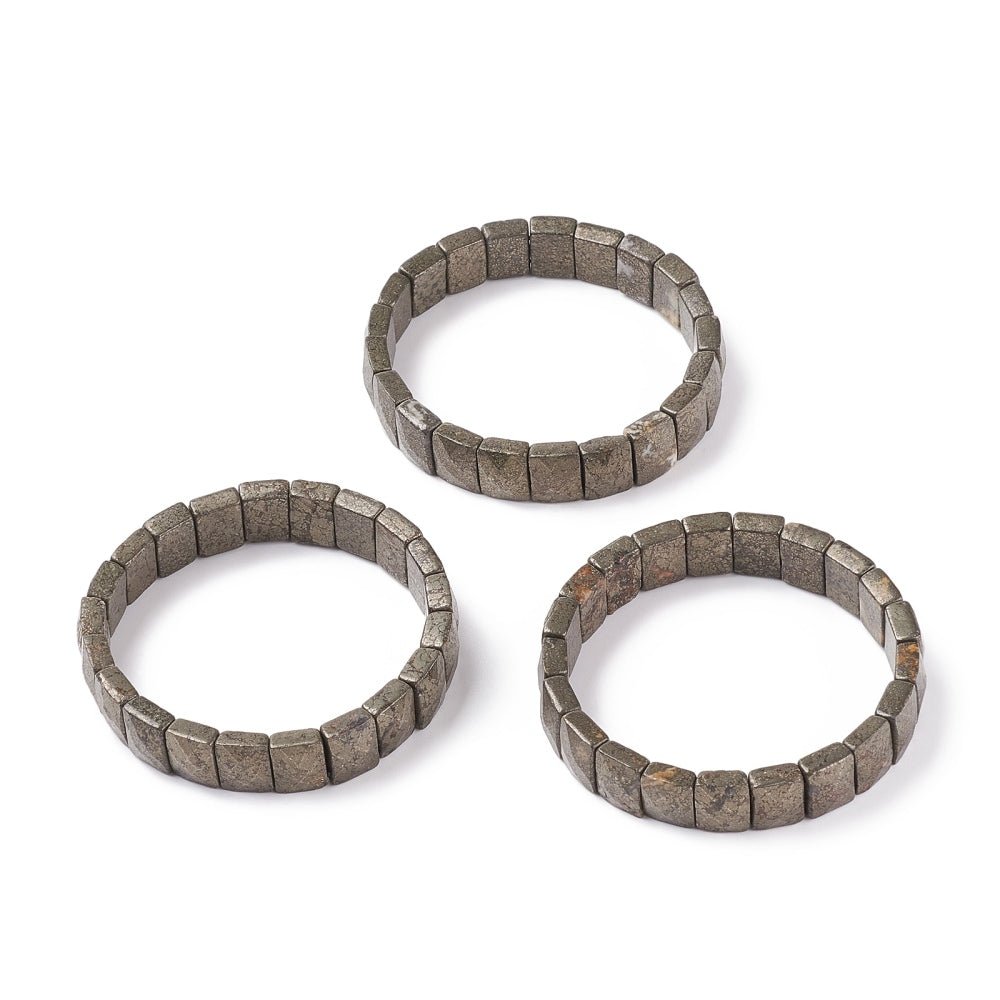 Bracciale sfaccettato in Pietra Pirite - Prosperità e successo - Clorophilla Shop