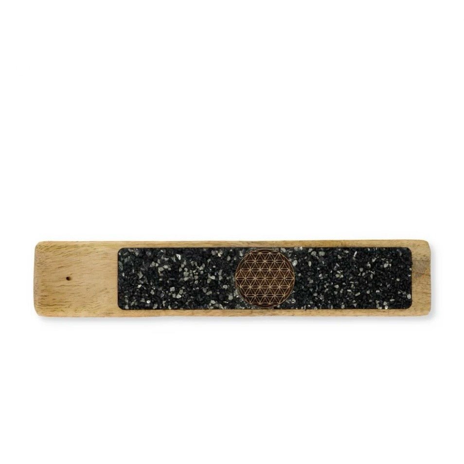 BRUCIAINCENSO FIORE DELLA VITA - Tormalina nera e pirite - Clorophilla Shop