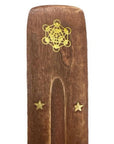 Bruciaincenso Metatron in legno di mango per incenso in bastoncini - Portaincenso Stick 25cm - Clorophilla Shop