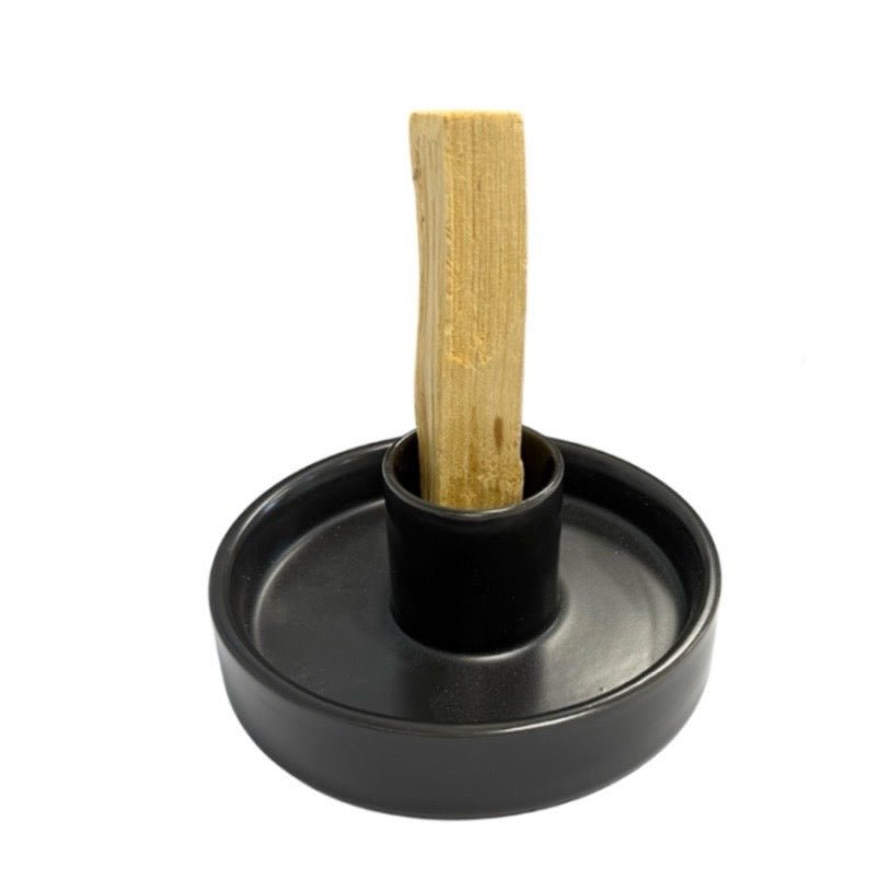 Bruciaincenso Palo Santo in ceramica - Colore nero - Clorophilla Shop