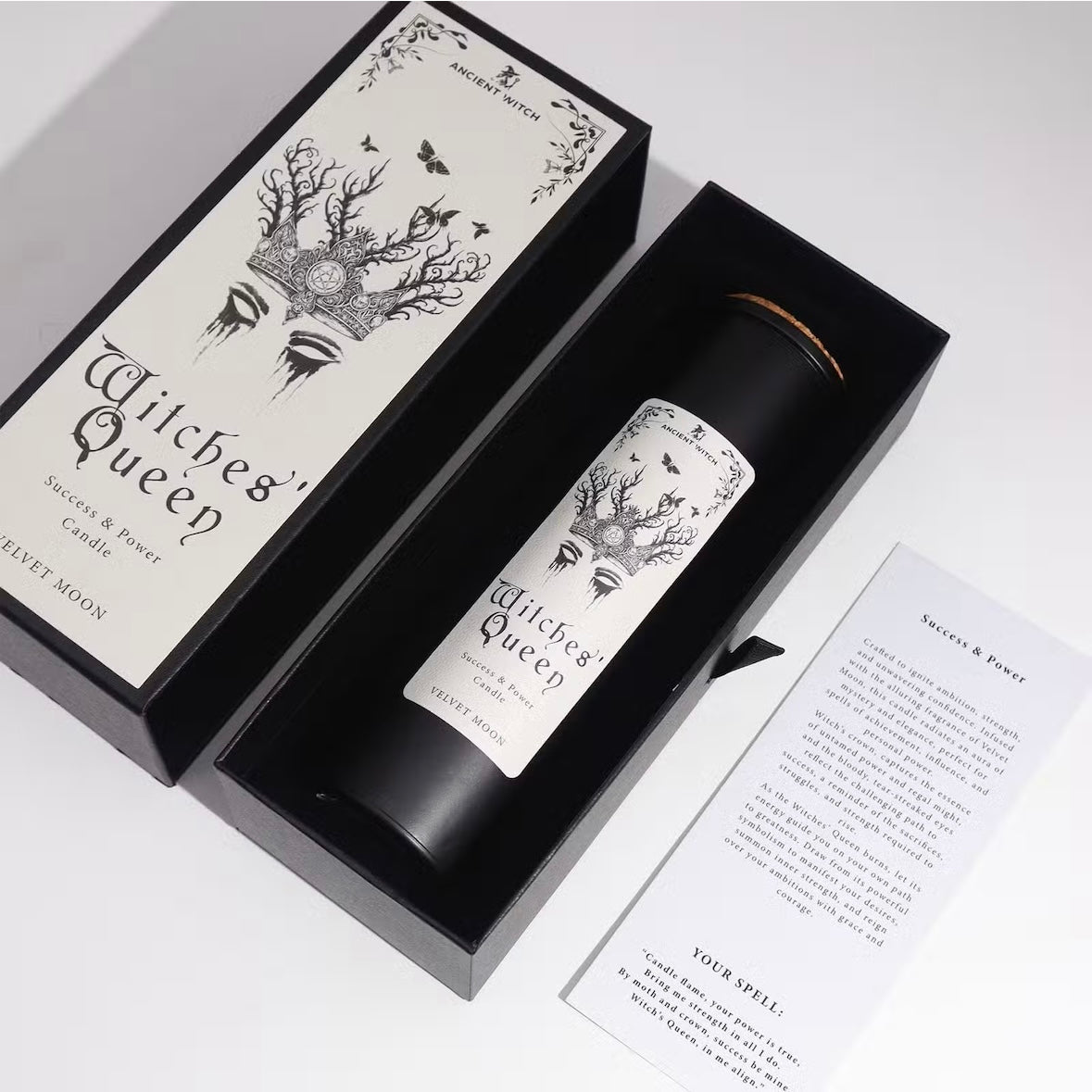 CANDELA PURIFICANTE DELLA STREGA ANTICA - Regina delle streghe - Clorophilla Shop