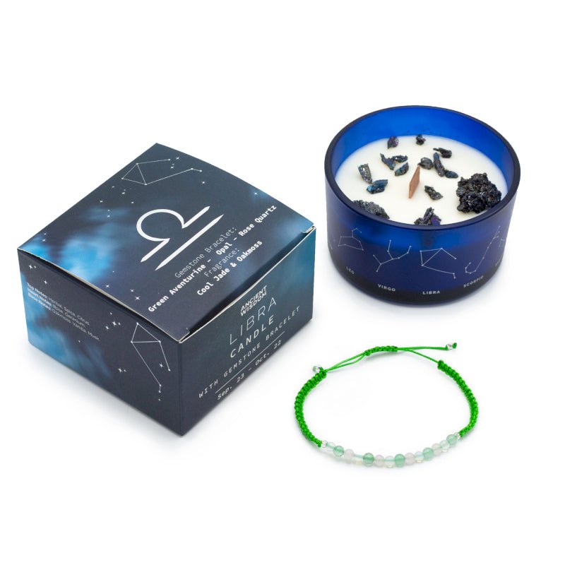 CANDELA ZODIACO CON BRACCIALE - Bilancia - Clorophilla Shop