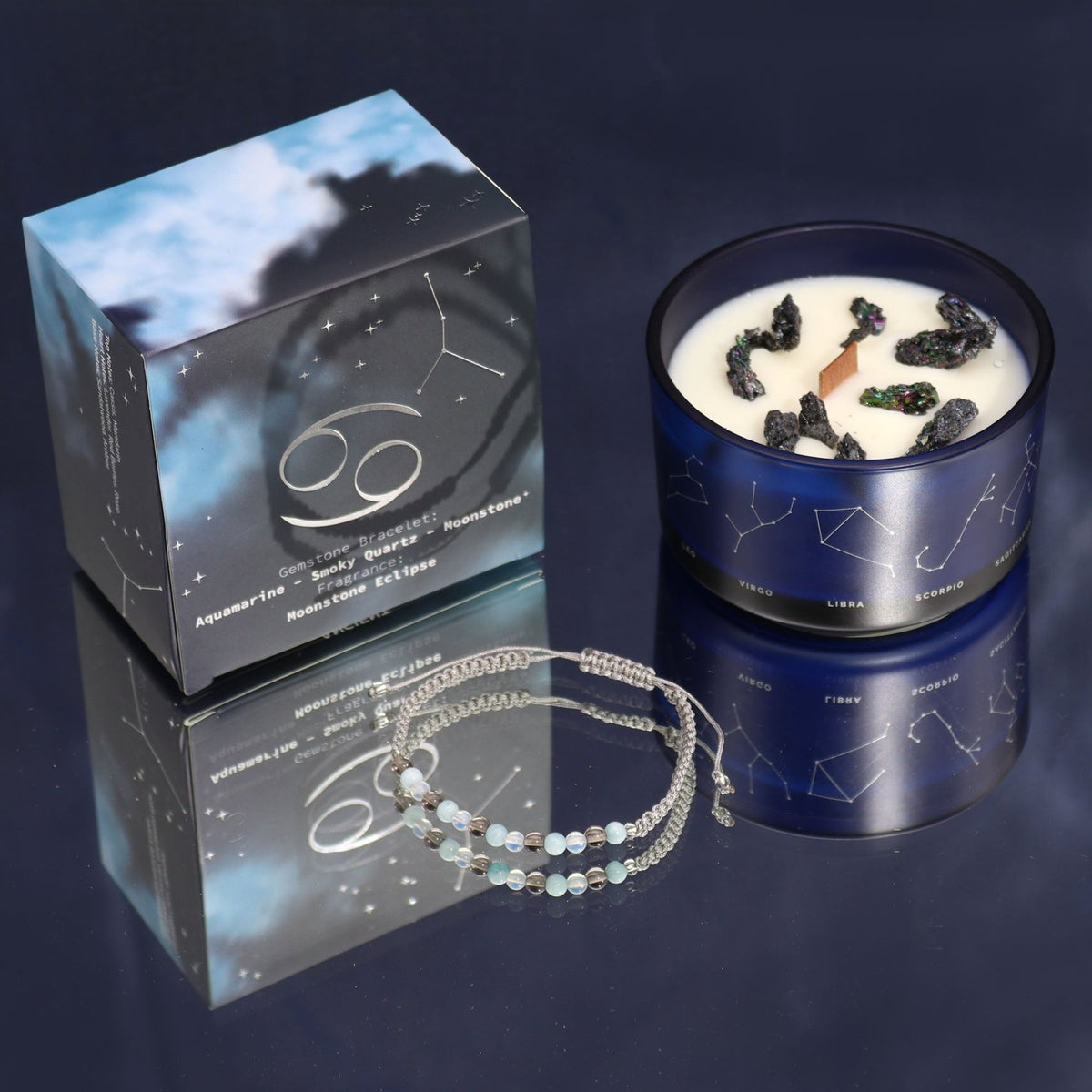 CANDELA ZODIACO CON BRACCIALE - Cancro - Clorophilla Shop