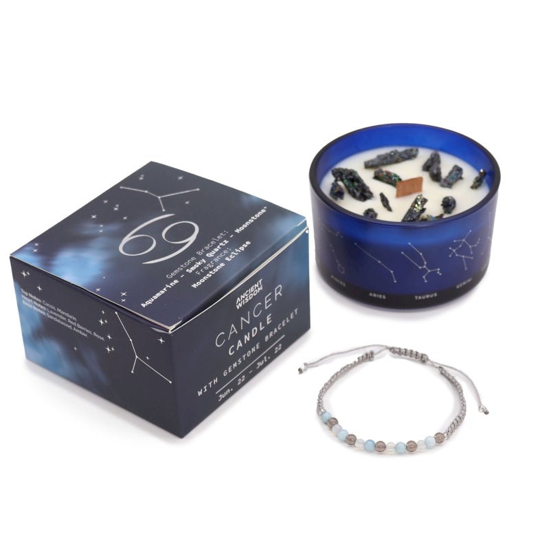 CANDELA ZODIACO CON BRACCIALE - Cancro - Clorophilla Shop
