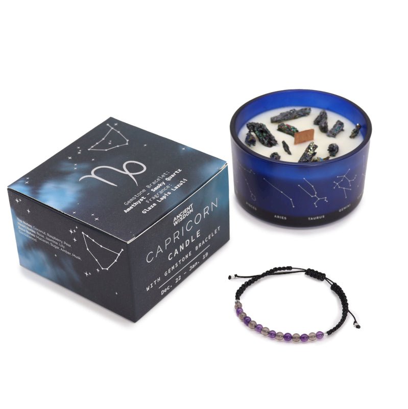 CANDELA ZODIACO CON BRACCIALE - Capricorno - Clorophilla Shop