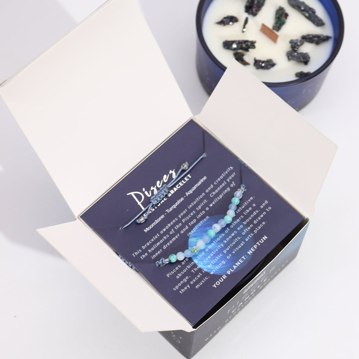 CANDELA ZODIACO CON BRACCIALE - Pesci - Clorophilla Shop