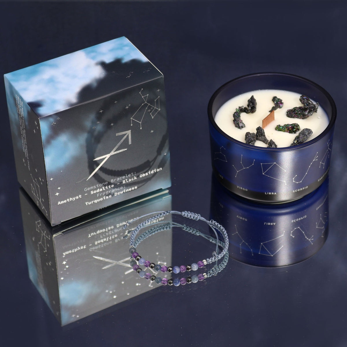 CANDELA ZODIACO CON BRACCIALE - Sagittario - Clorophilla Shop