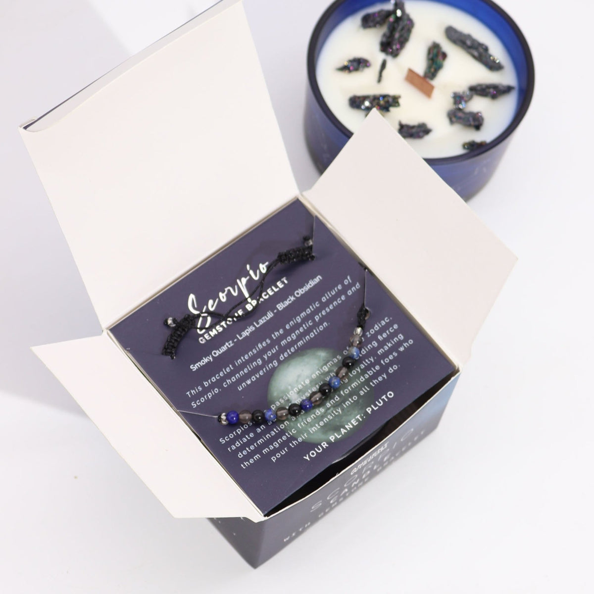 CANDELA ZODIACO CON BRACCIALE - Scorpione - Clorophilla Shop
