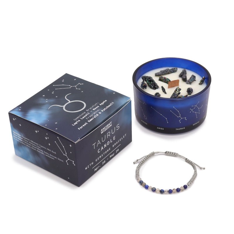 CANDELA ZODIACO CON BRACCIALE - Toro - Clorophilla Shop