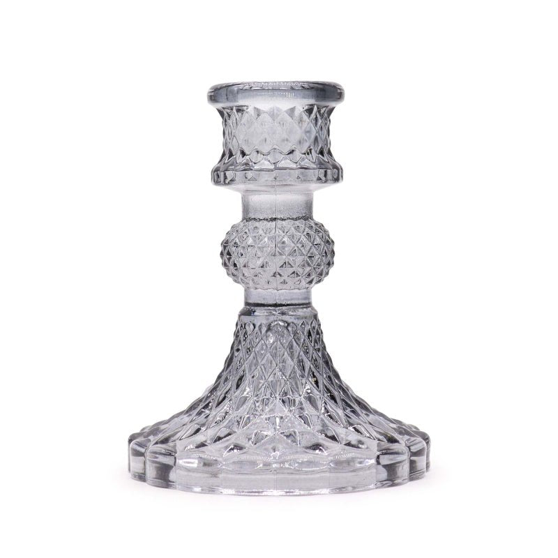 CANDELIERE VINTAGE IN VETRO - Grigio - Clorophilla Shop